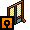 Wooden screen - blue